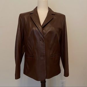 Preston & York Genuine Lamskin Leather Coat